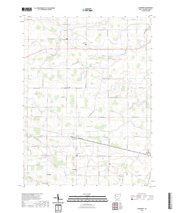 Glenmore, OH — USGS 7.5-minute topo (2023)