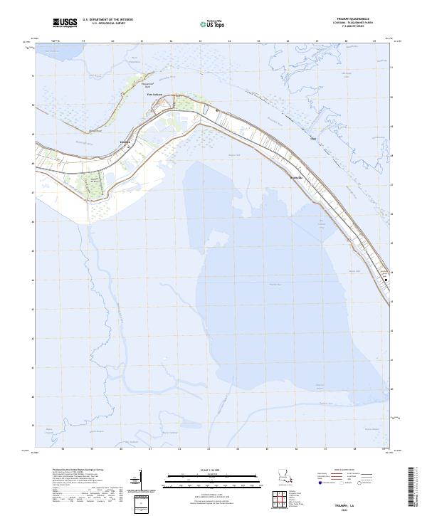 Triumph, LA — USGS 7.5-minute topo (2024)