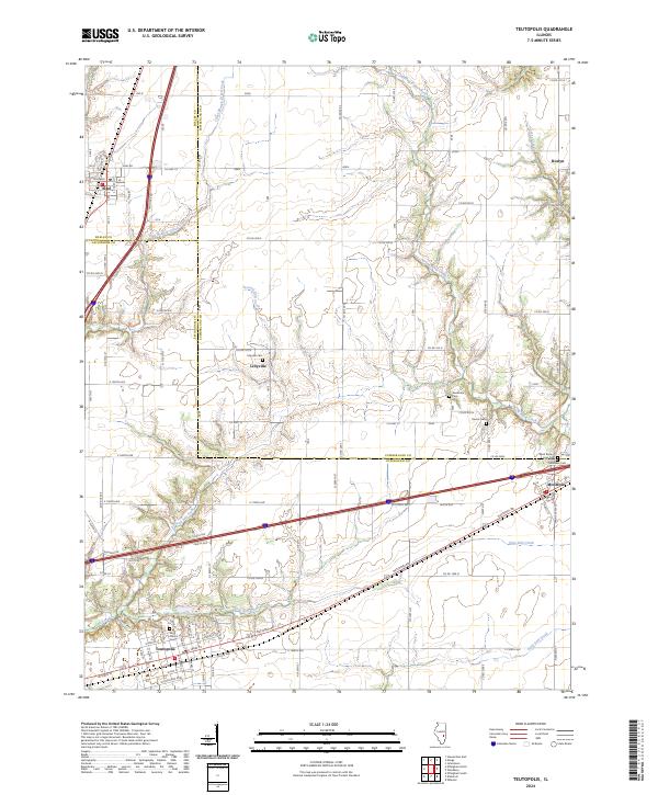 Teutopolis, IL — USGS 7.5-minute topo (2024)