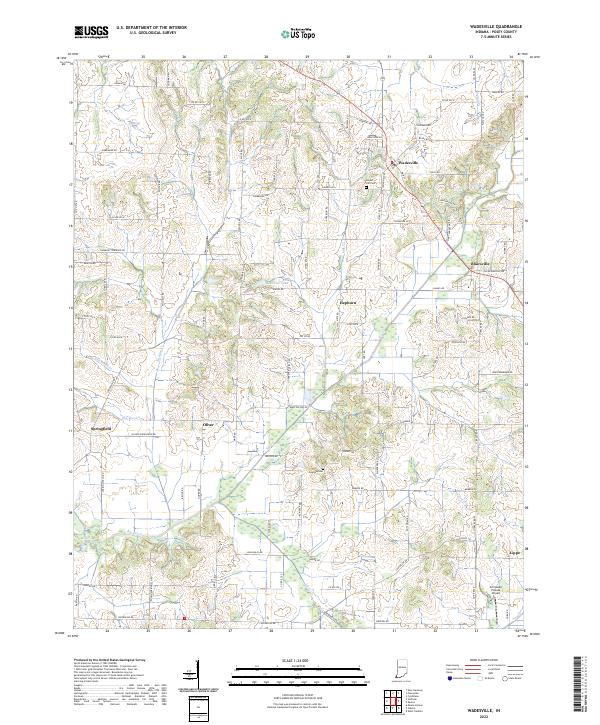 Wadesville, IN — USGS 7.5-minute topo (2022)