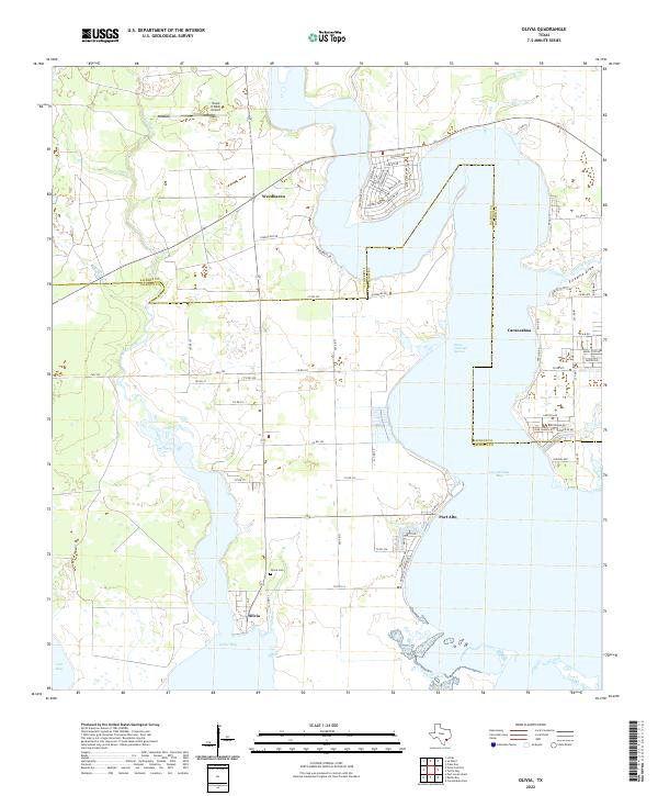 Olivia, TX — USGS 7.5-minute topo (2022)