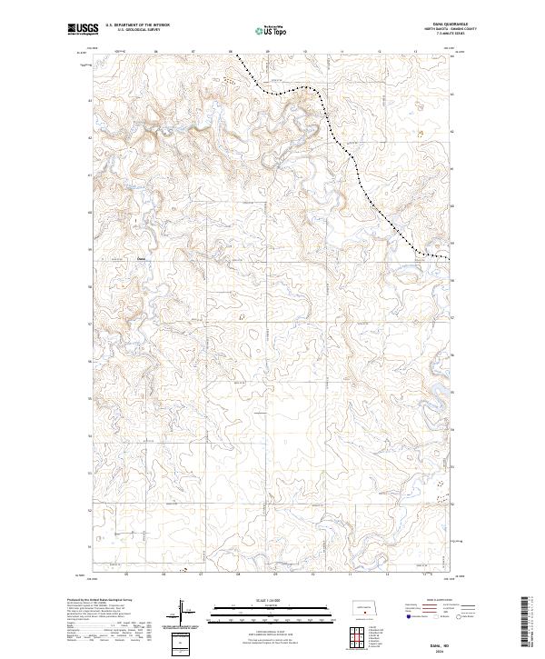 Dana, ND — USGS 7.5-minute topo (2024)
