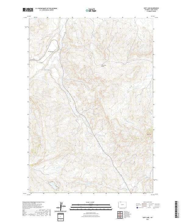 Goff Lake, WY — USGS 7.5-minute topo (2021)