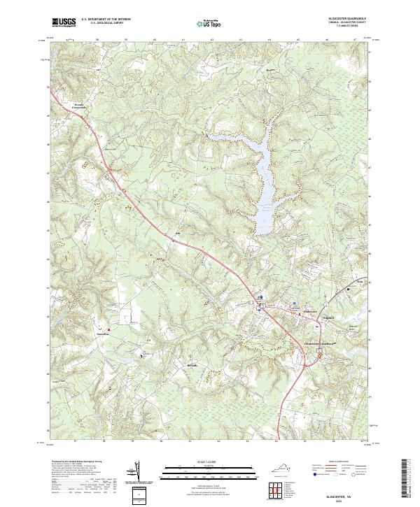 Gloucester, VA — USGS 7.5-minute topo (2022)