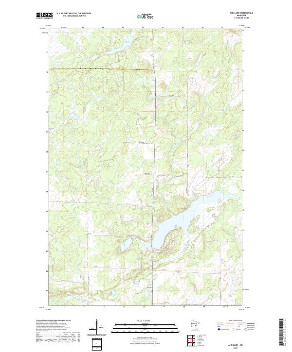 Ann Lake, MN — USGS 7.5-minute topo (2022)