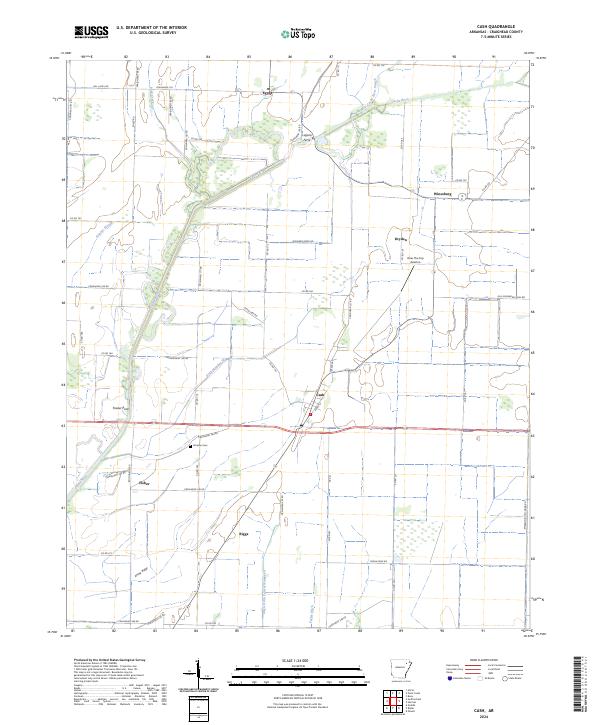 Cash, AR — USGS 7.5-minute topo (2024)