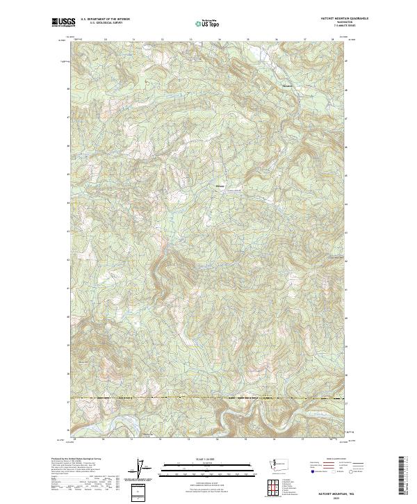 Hatchet Mountain, WA — USGS 7.5-minute topo (2023)