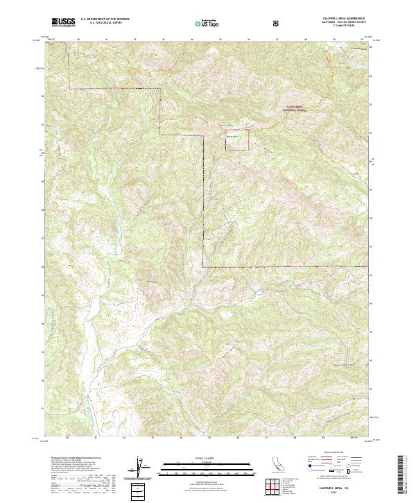 Caldwell Mesa, CA — USGS 7.5-minute topo (2021)