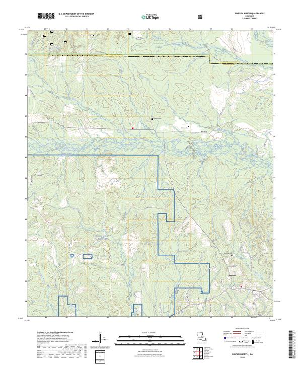 Simpson North, LA — USGS 7.5-minute topo (2024)