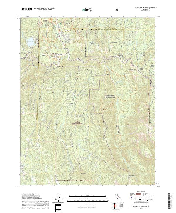 General Grant Grove, CA — USGS 7.5-minute topo (2021)