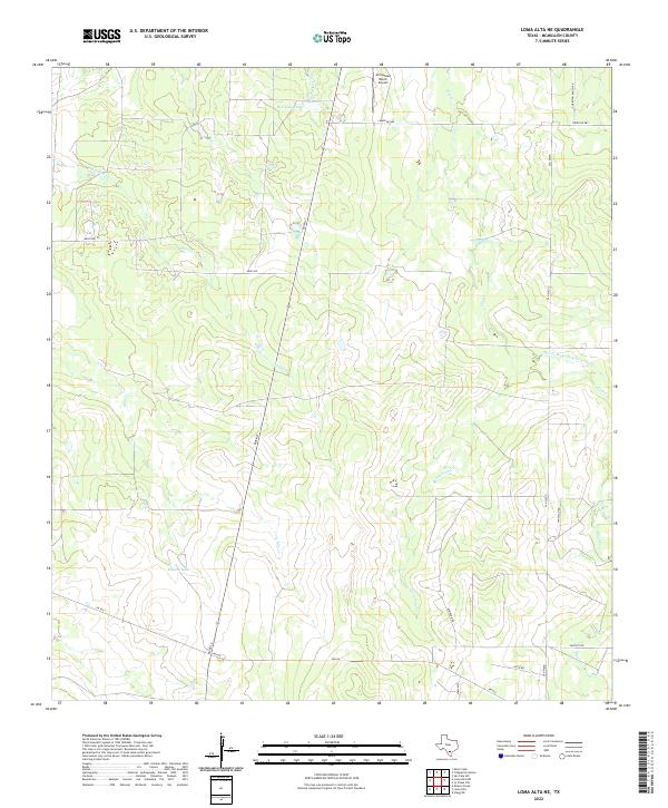 Loma Alta NE, TX — USGS 7.5-minute topo (2022)