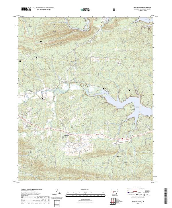Reed Mountain, AR — USGS 7.5-minute topo (2024)