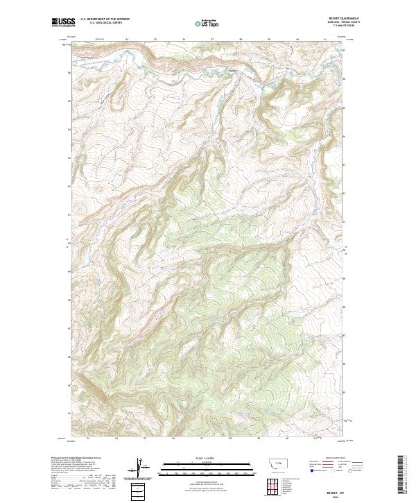 Becket, MT — USGS 7.5-minute topo (2024)