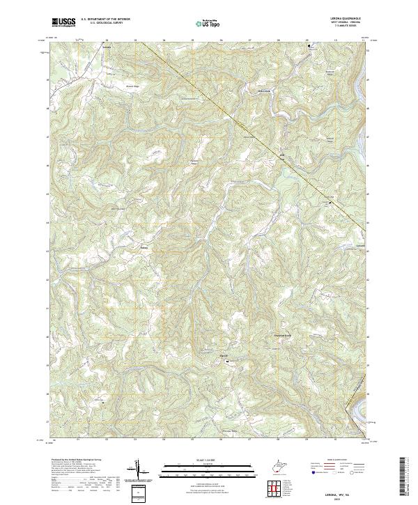 Lerona, WV-VA — USGS 7.5-minute topo (2023)