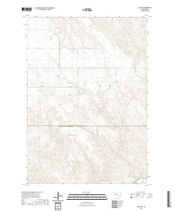 Capa NW, SD — USGS 7.5-minute topo (2021)