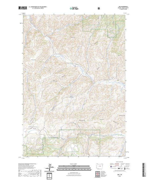 Izee, OR — USGS 7.5-minute topo (2024)