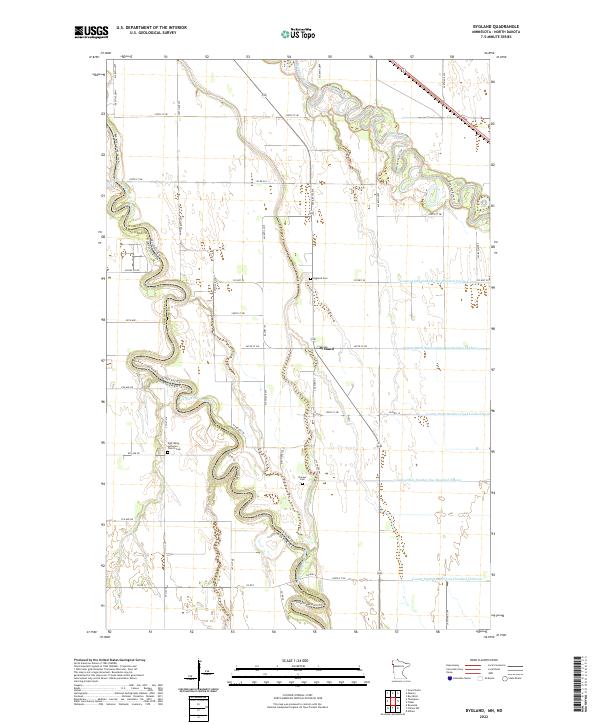 Bygland, MN-ND — USGS 7.5-minute topo (2022)