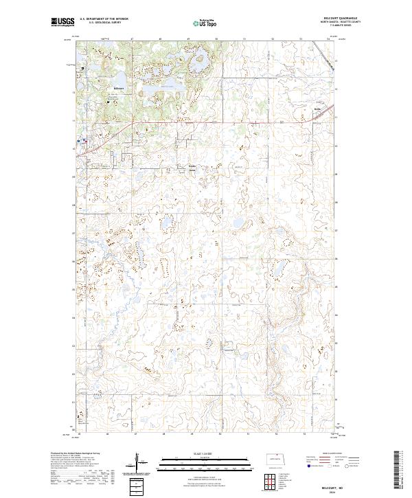 Belcourt, ND — USGS 7.5-minute topo (2024)