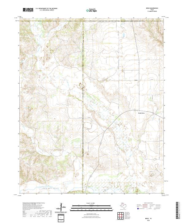 Brice, TX — USGS 7.5-minute topo (2022)