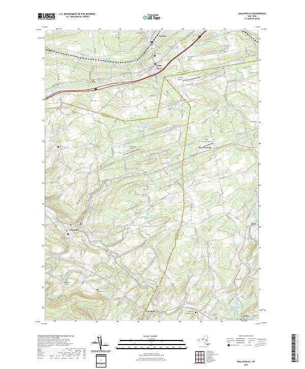 Gallupville, NY — USGS 7.5-minute topo (2023)