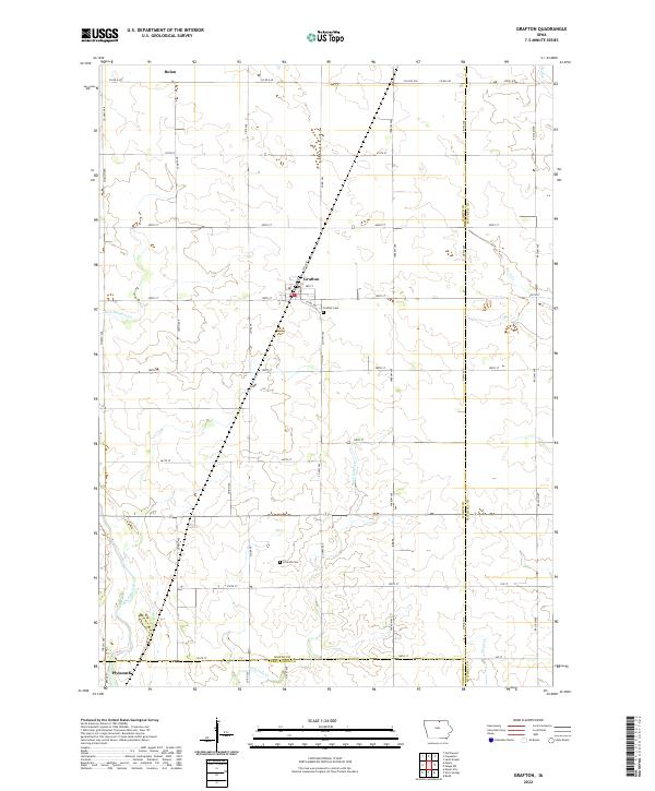 Grafton, IA — USGS 7.5-minute topo (2022)