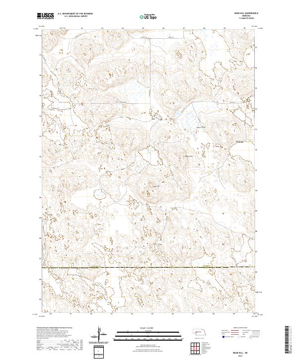 Bear Hill, NE — USGS 7.5-minute topo (2021)