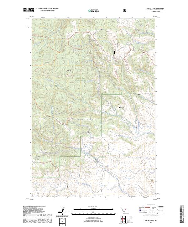 Castle Town, MT — USGS 7.5-minute topo (2024)