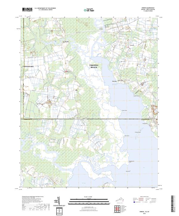 Creeds, VA-NC — USGS 7.5-minute topo (2022)