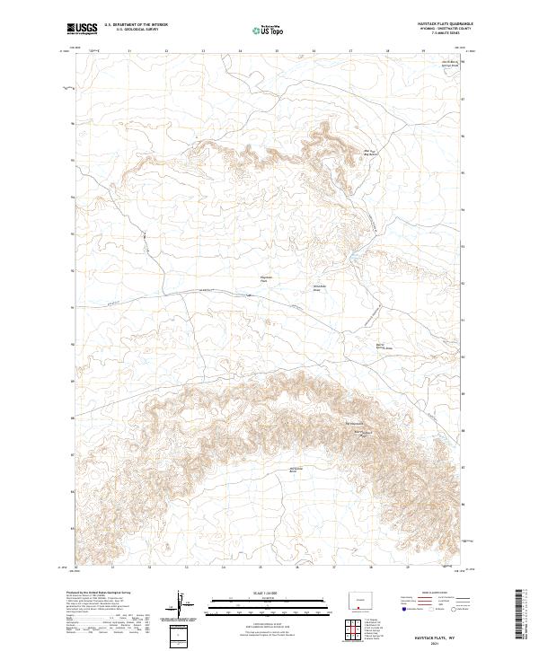 Haystack Flats, WY — USGS 7.5-minute topo (2021)