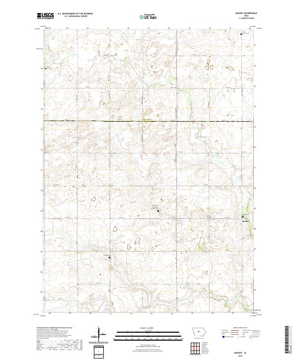 Mackey, IA — USGS 7.5-minute topo (2022)