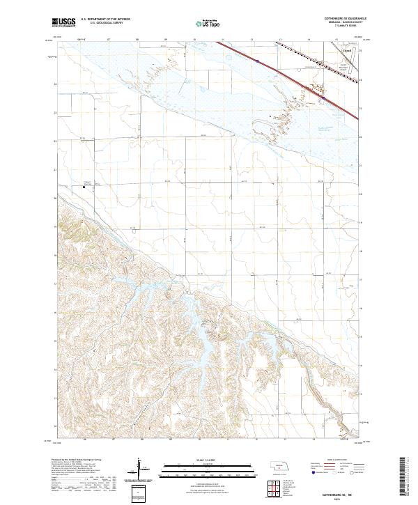 Gothenburg SE, NE — USGS 7.5-minute topo (2021)