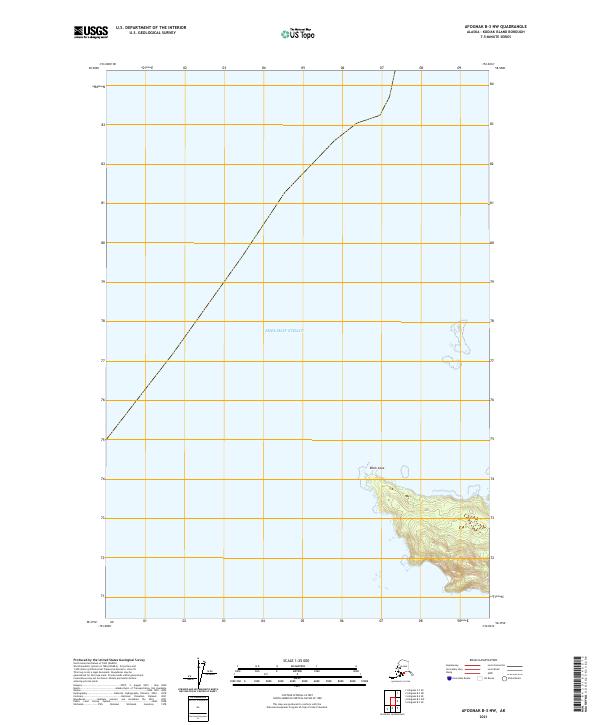 Afognak B-3 NW, AK — USGS 7.5-minute topo (2021)