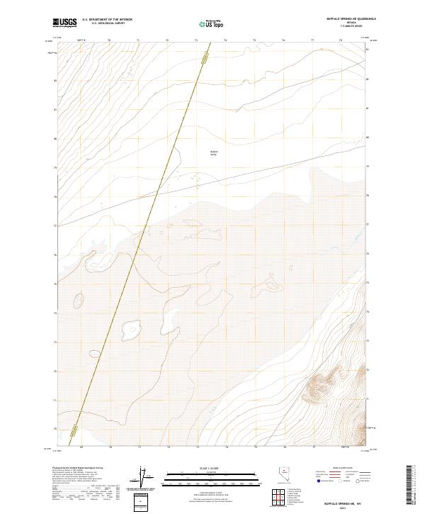 Buffalo Springs NE, NV — USGS 7.5-minute topo (2021)