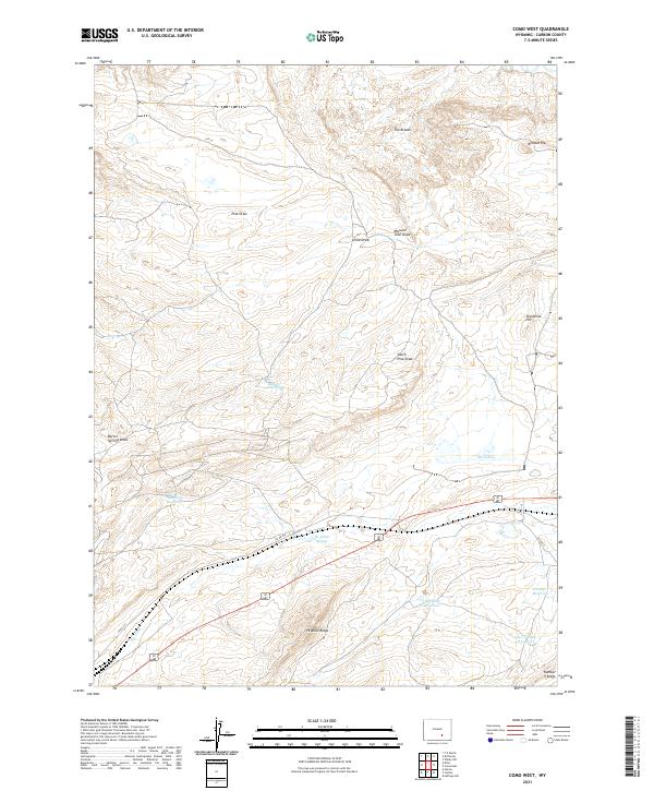 Como West, WY — USGS 7.5-minute topo (2021)