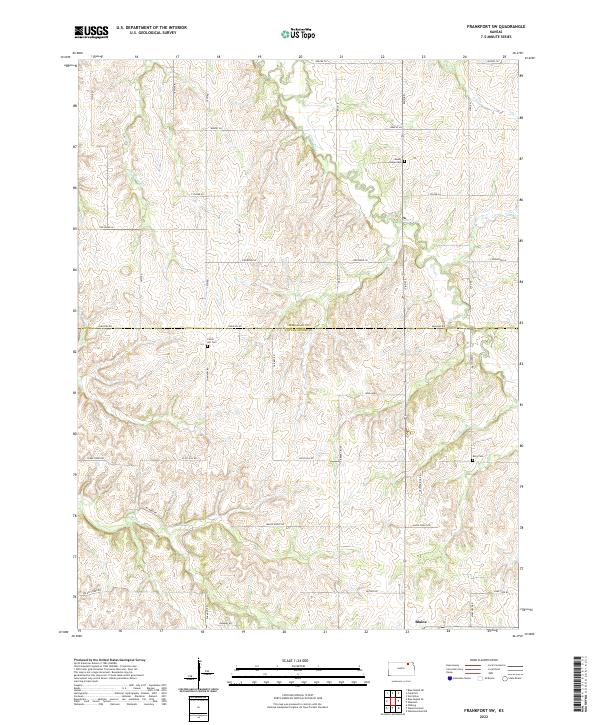 Frankfort SW, KS — USGS 7.5-minute topo (2022)
