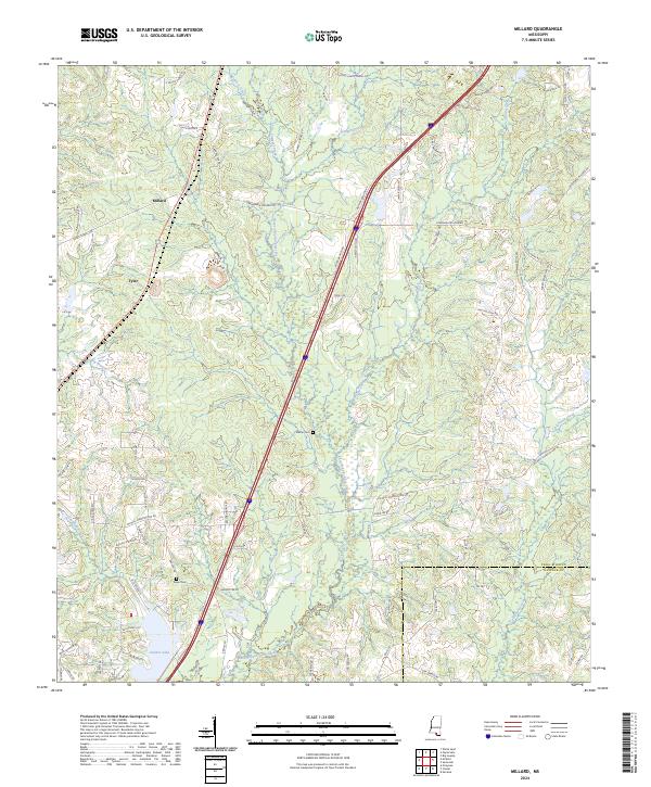 Millard, MS — USGS 7.5-minute topo (2024)