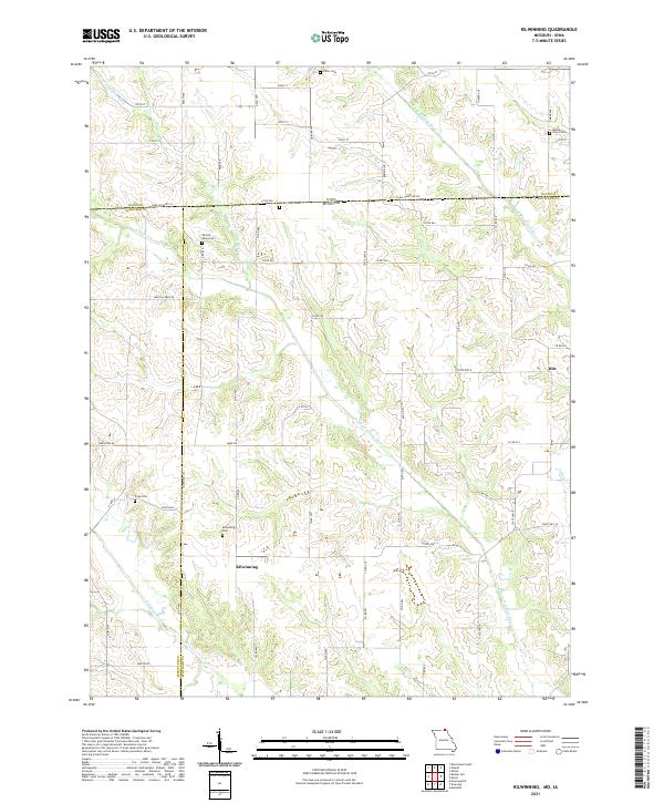 Kilwinning, MO-IA — USGS 7.5-minute topo (2021)
