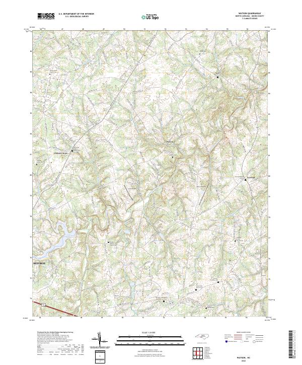 Watson, NC — USGS 7.5-minute topo (2022)