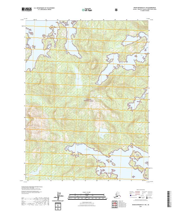 Dixon Entrance D-1 NE, AK — USGS 7.5-minute topo (2021)