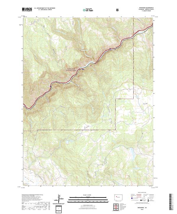 Shoshone, CO — USGS 7.5-minute topo (2022)
