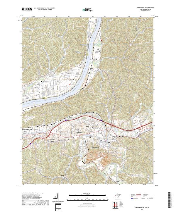 Barboursville, WV-OH — USGS 7.5-minute topo (2023)