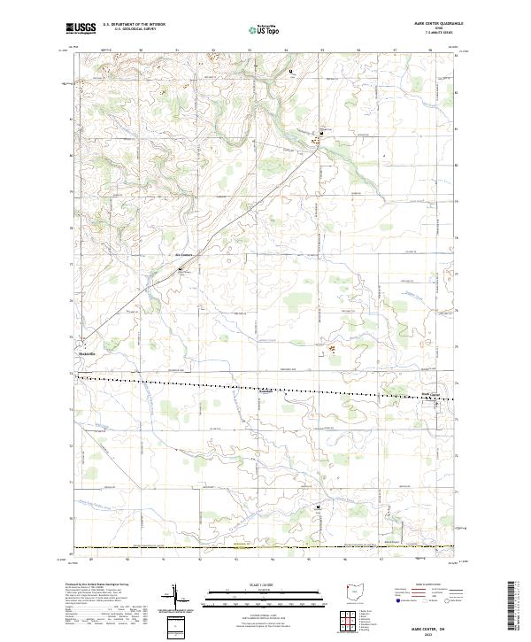 Mark Center, OH — USGS 7.5-minute topo (2023)