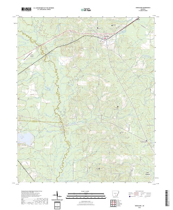 Kingsland, AR — USGS 7.5-minute topo (2024)