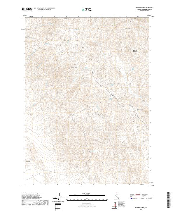 Shyster Butte, NV — USGS 7.5-minute topo (2021)