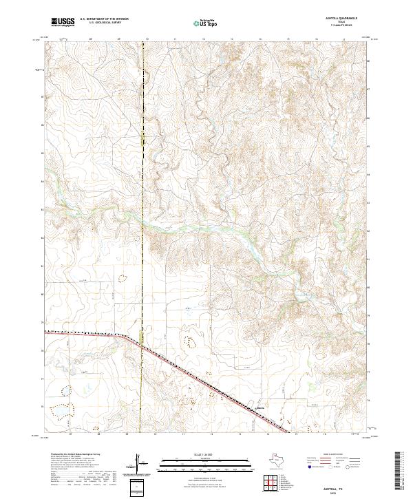 Ashtola, TX — USGS 7.5-minute topo (2022)