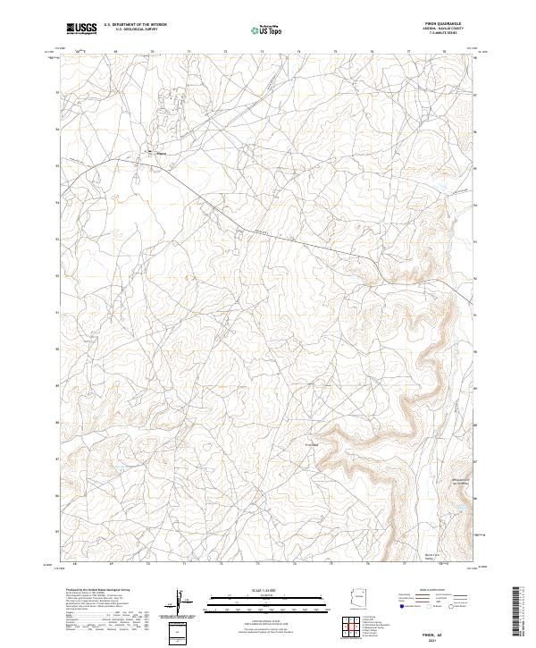Pinon, AZ — USGS 7.5-minute topo (2021)