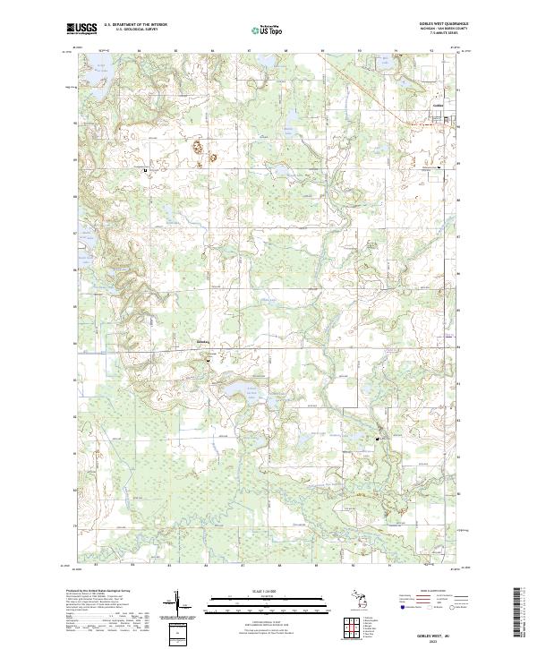 Gobles West, MI — USGS 7.5-minute topo (2023)