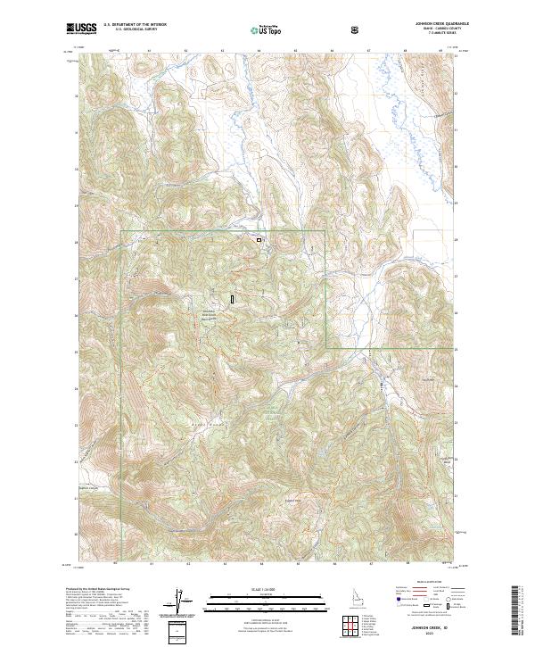 Johnson Creek, ID — USGS 7.5-minute topo (2023)