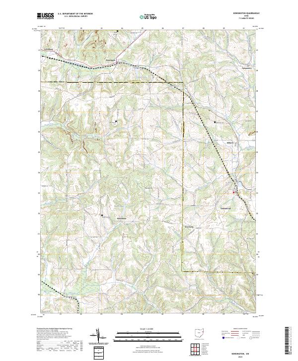 Kensington, OH — USGS 7.5-minute topo (2023)
