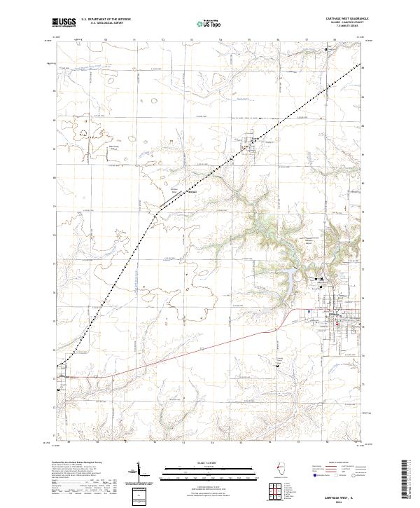 Carthage West, IL — USGS 7.5-minute topo (2024)